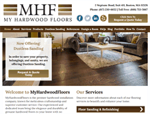 Tablet Screenshot of myhardwoodfloors.com